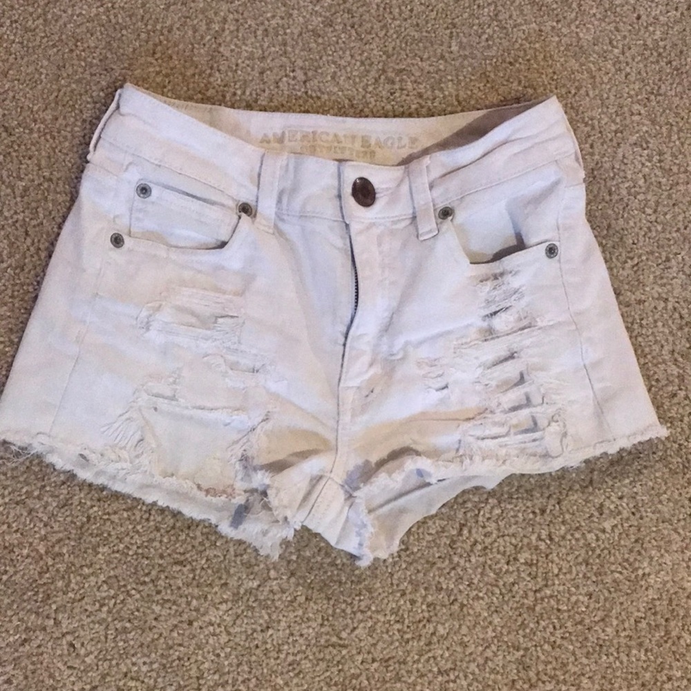 AE White Jean Shorts